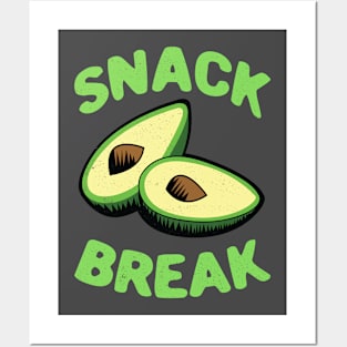 Snack Break - Avocado Lovers, Guacamole Lovers, Vegan,Vegetarian Posters and Art